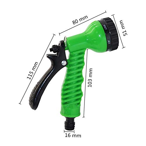 Raccordo per tubo da giardino Pistola a spruzzo d'acqua per auto Tubo flessibile per lavaggio auto regolabile Spray da giardino Pistola ad alta pressione portatile Ugello spruzzatore 7 getto d'acqua