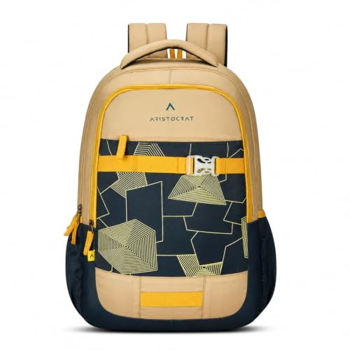 Image of Aristocrat Buzz Casual Backpack 30L | 3 Compartments with Quick-Access Front Pocket | Padded Shoulder Straps & Side Bottle Holders | Office & Travel Backpack for Men & Women