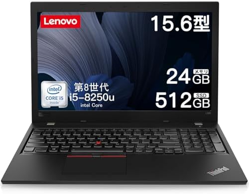 レノボ ノートパソコン office搭载,thinkpad L580 15.6インチ パソコン Win 11 Pro,中古ノートPC 第8世代 (8250U)Core i5 24GB 512GBSSD 大容量 (整備済み品)