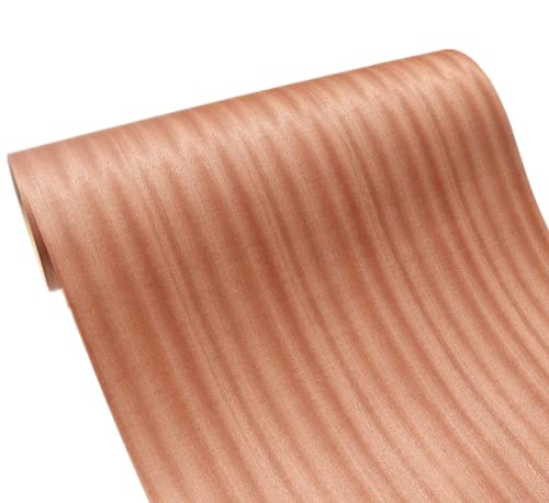 Aibote Hoja de Chapa de Madera Natural de Sapele (60x250cm) Hojas de Restauración de Muebles para Muebles de Cocina de Mesa de Hotel en el Hogar (grado AAA) (corte de grieta) Cover