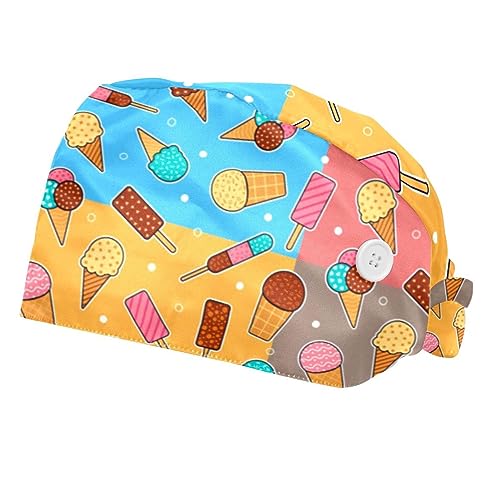 Chapeaux de travail pour la cuisine et les métiers de bouche VERED à motif crèmes glacées