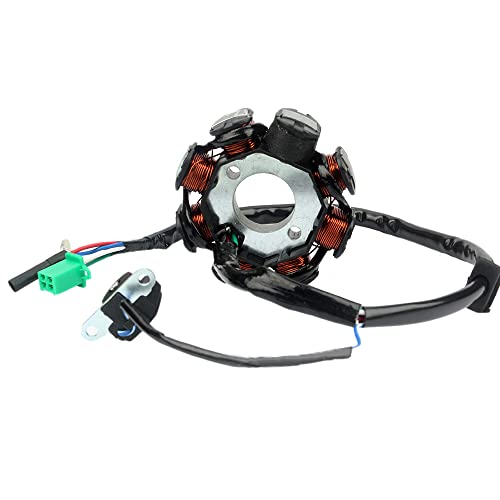 Riloer Estator de ignição magnético de 8 bobinas de substituição para GY6 50CC 60CC 80CC 150cc QMB13