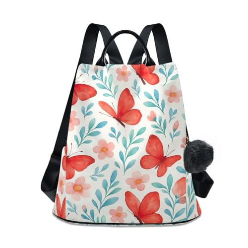 Sac à dos à poches multiples idéal pour vos sorties urbaines au motif papillons