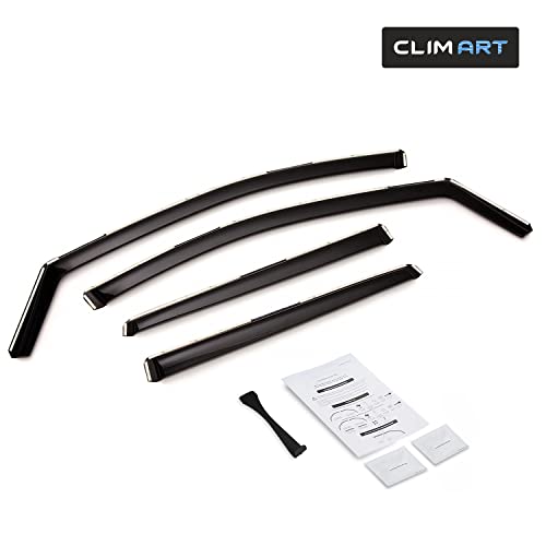 Image of CLIM ART in-Channel Incredibly Durable Rain Guards for Ford Escape 2013-2019, Original Window Deflectors, Vent Window Visors, Vent Deflector, 4 pcs. - 613534