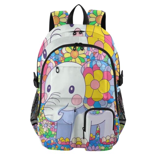 Mochilas escolares de elefantes blancos para el instituto y trabajo
