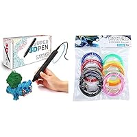 MYNT3D Super 3D Pen with PLA Filament Refills - Print Drawings in 3D Using ABS &amp; PLA Filament