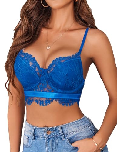 Image of Avidlove Lace Bralettes for Women Camisole Tank Tops Sexy V Neck Bralette Y2k Sexy Outfit