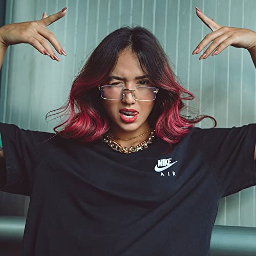 zeroUV Dapper Rimless Metal Accent Wood Arm Square Lens Blue Light Glasses 56mm (Wood Gold)4