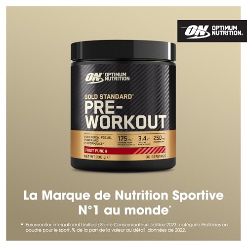 Pre-Workout Gold Standard boisson énergétique Fruit Punch 30 doses - 2