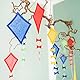 Papierdrachen Fensterbilder - 24 vorgestanzte Drachen zum Basteln für Kinder - Herbstbasteln mit Tonkarton und Transparentpapier - Set 2