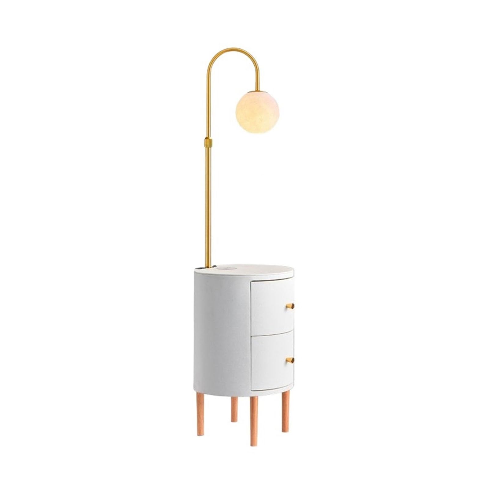 Yhxflux White Lighting Desk Lamp With Wireless Charging Pad And Usb Port