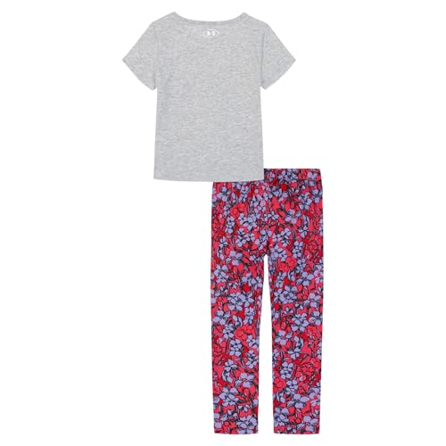 Image of Under Armour Girl's 2-piece Short Sleeve Tee and Leggings Set, Soft & Comfortable