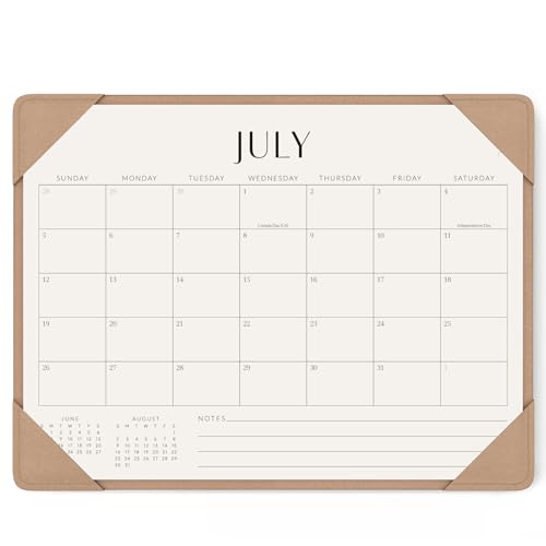 Jotsome Desk Calendar 2026 - 2027 with Desktop Mat Desk Pad Calendar From July 2026 to December 2027 14x10.5 inch Desk Blotter Calendar for Home Office and School Easy Planning Gift for the Holidays Apricot