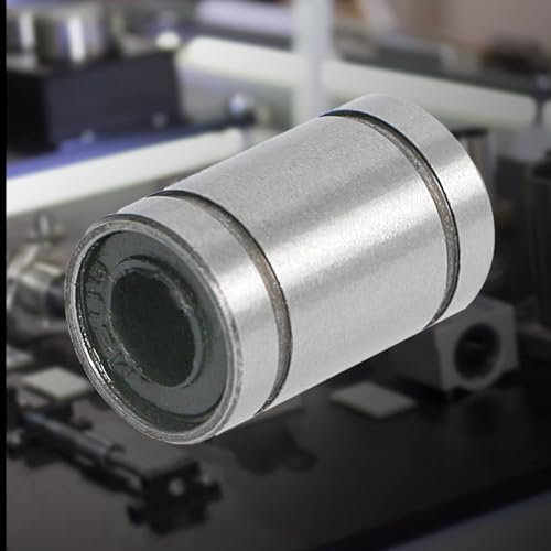 Image of Pack of 4 LM8UU Linear Motion Ball Bearings 8mm ID 15mm OD 24mm Length for CNC 3D Printer Slide Rail Shaft Guide, Chromium Steel 4-Row Ball Circuit High Precision Durable Silver