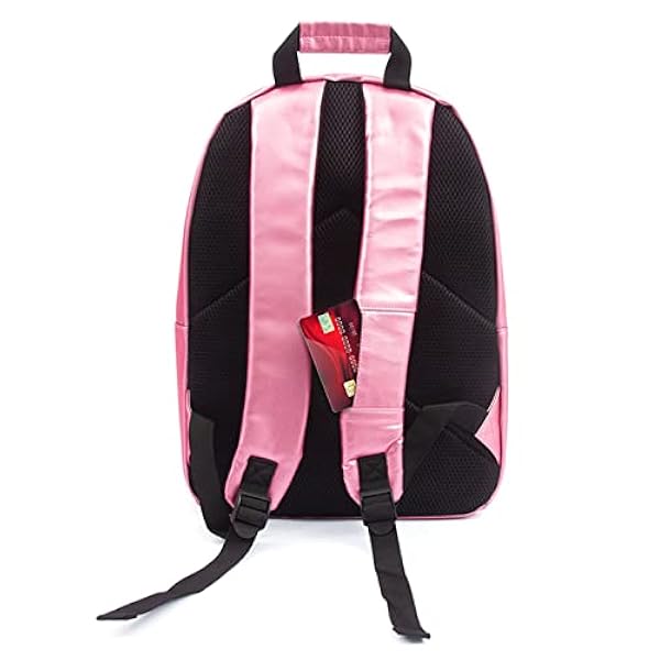 Be You 22 - Mochila escolar con purpurina dorada y purpurina con estuche ovalado y cremallera 7 bolígrafos borrables bolígrafo luminoso LED y llavero de lentejuelas