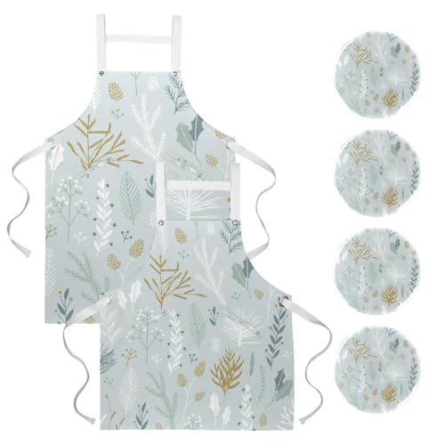 Tablier de serveuse lot de 2 avec broches pour le service en restaurant et bar
