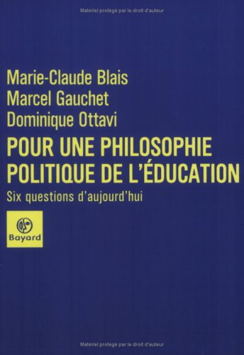  Pour une philosophie politique de l'éducation PDF