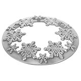 BELLIFFY Tapa de Copa para Vela de Aleación de Zinc con Diseño Navideño de Copo de Cubierta Decorativa Integrada para Tarros de Aroma Compatible con Diámetros Resistente y Práctica para