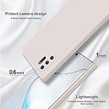 GiiYoon Case Compatible with Samsung Galaxy Note 10 Plus, Silky-Soft Touch Full-Body Protective Phone Silicone Case, Shockproof Cover with Microfiber Lining, off white - Image 3