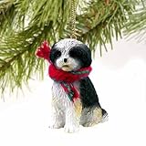 Conversation Concepts Shih Tzu Puppy Cut Miniature Dog Ornament - Black & White