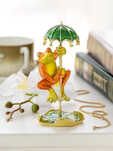 Boîte à bijoux grenouille orange rangement bagues collection Keren Kopal - 4