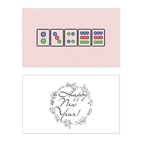 Message de bénédiction avec la carte commémorative Mahjong Tiles