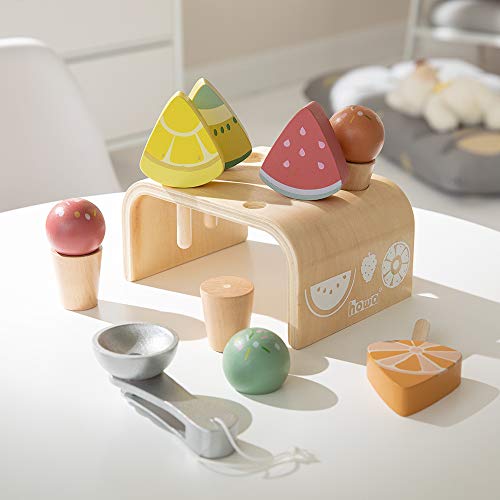 Howa Eisdiele Eisstand aus Holz Zubehör für Kaufladen 12 TLG. 4889 – Bild 3