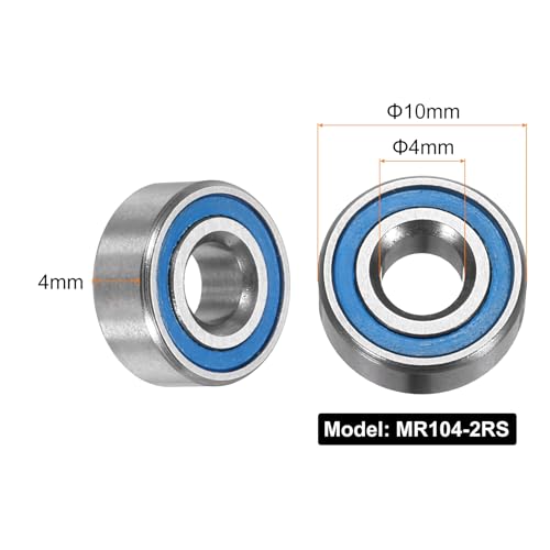 Rodamientos MR104-2RS de acero cromado con doble sellado de precisión para alta velocidad 2