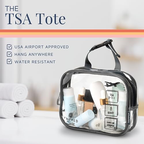 Toiletry Bag Kit Set: Hanging Travel Toiletry Bag + 311 TSA Cosmetic Liquid Bag + Ultralight Accessory Organizer Pouch