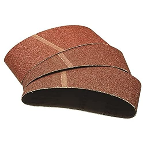 Bandes abrasives wolfcraft grain 40 80 120 anti-déchirure taille 76 x 457 mm