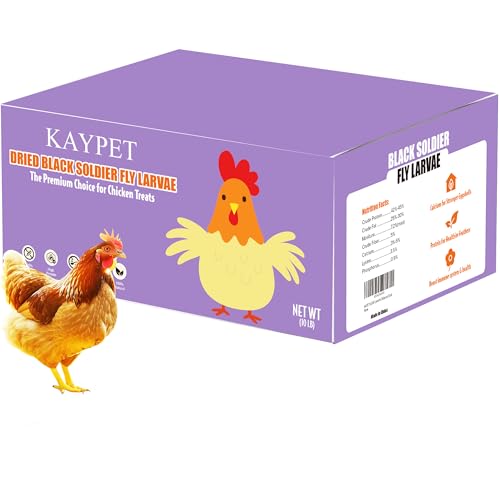 KAYPET Dried Black Soldier Fly Larvae 10LB for Chicken Ducks and Wild Birds