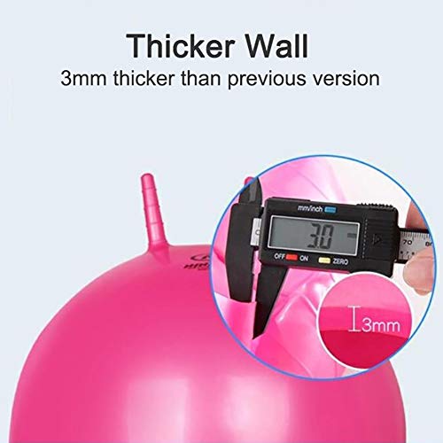 バランスボール ハンドル付き肥厚安定性ボール、耐久性のあるアンチバーストエクササイズボールチェア、大人の子供が跳ねるストレスリリーフ (Color : Blue) 3枚目