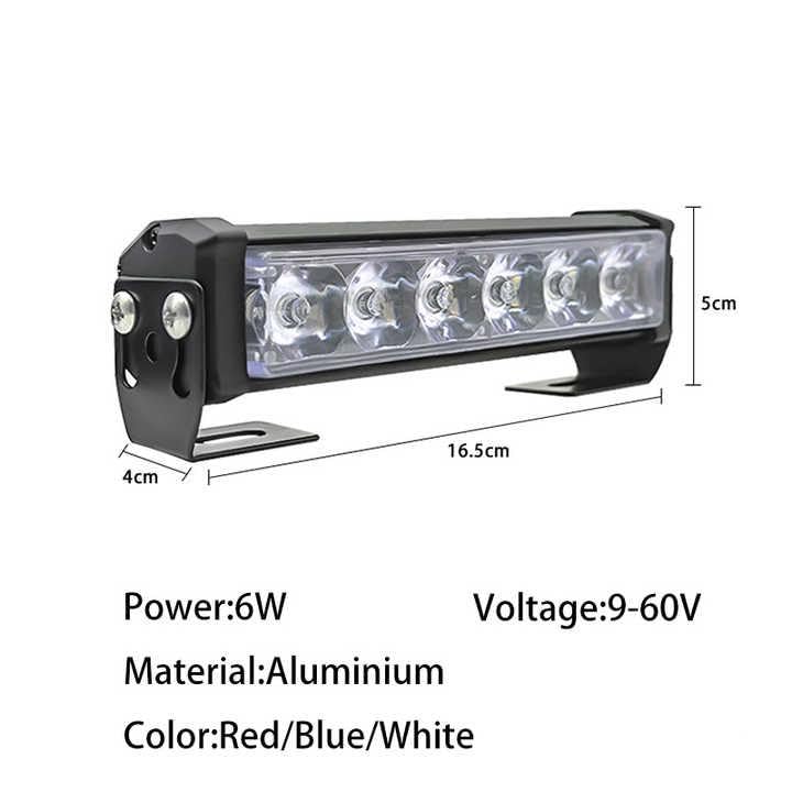 Image of AutoBizarre LED Front Warning Light 12 V Federal Signal Flash Light Red Blue White Grille Flashing Strobe Light Bar For All Cars