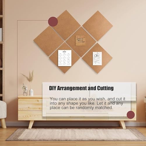 Láminas de corcho autoadhesivas de 8 mm para decorar paredes del hogar y organizar oficinas 7