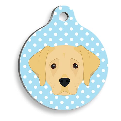 LABRADOR RETRIEVER Personalized Dog Tag - Custom Name Tag - ID Tag for Dog & Cat - Customized Pet Tags - Dog Name Tag - Cat Name Tag - Engraved Dog Tag (Pink)