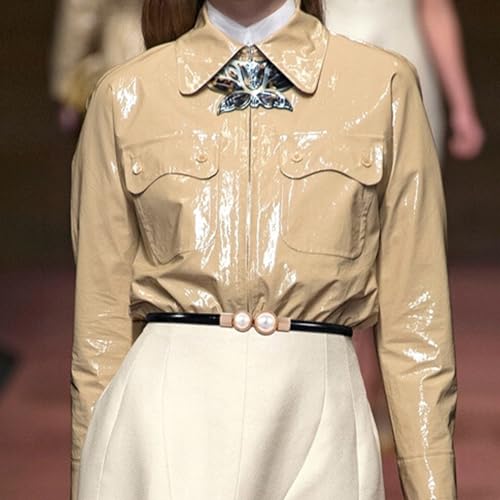 Waist Belt Golden Buckle Solid Color Skinny Belt For Dress Casual Wear Woven Stretchy Belt For Wrap Dress Dress4