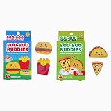 Boo Boo Buddie Kids Bandages – 48 Ct | Burger + Fries, Pizza + Taco Shape Bandages | Fun, Waterproof, Latex-Free, Sensitive Skin-Friendly First Aid for Kids