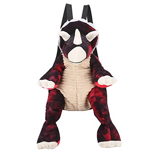 Ysimee Sac à dos Dino en peluche, sac à dos pour tout-petits en dessin animé doux, sac à dos de voyage préscolaire, sac de voyage pour pépinière jouets pour garçons et filles, Grande Capacité Cover