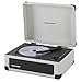 Crosley CR3505DP-WF Cruiser Retro Portable CD Player with Stereo Bluetooth Speakers and FM Radio, White Farmhouse