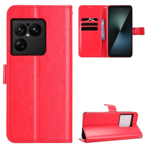 Kukoufey Flip Leathe Case Compatible with Sony Xperia 1 VIII 5G XQGE54 XQGE74 XQGE44 XQFS54 Cell Phone Protective Case Red