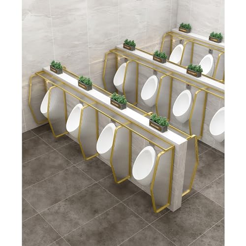 Paravent mural doré pour urinoir masculin, cloison de toilette et panneau séparateur design