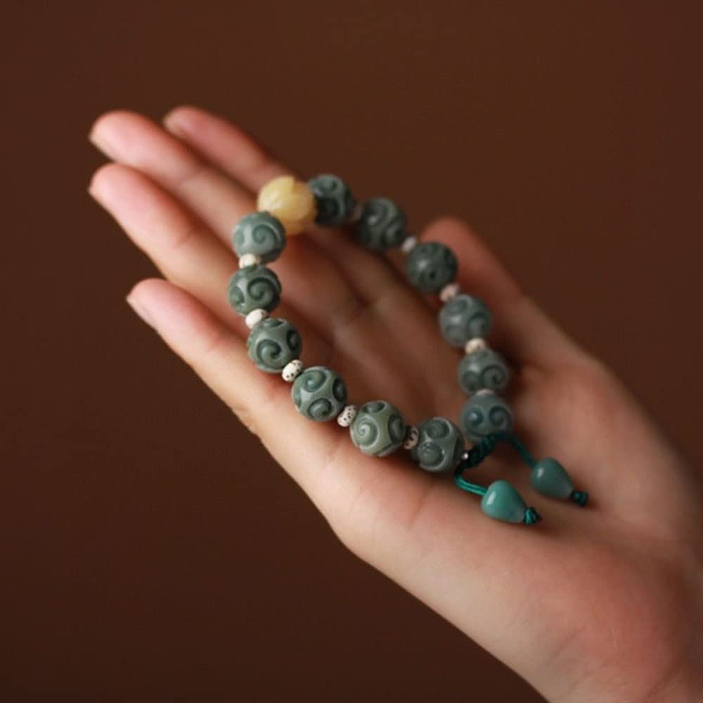 Bracciale con Perline Bodhi Motivo Intagliato. Squisito