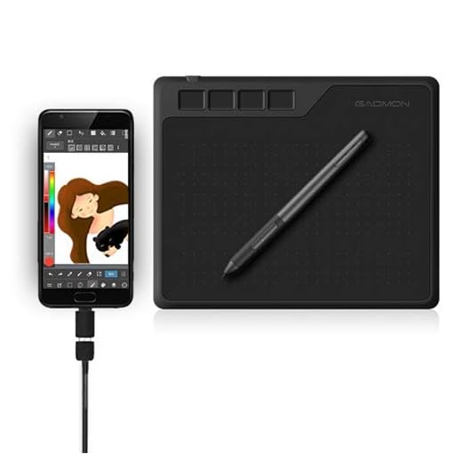 GAOMON S620 Mesa Digitalizadora Graphics Tablet de 10 polegadas com caneta passiva de 8192 níveis e 4 teclas de atalho, compatível com Windows/Mac/Smartphone Android