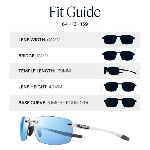 Image of Revo Sunglasses Crawler: Polarized Lens with Performance Rectangle Wrap Frame