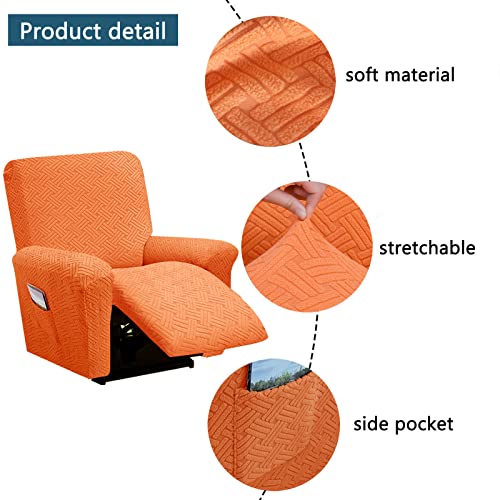 Funda de sofa reclinable antideslizante OBASDFD con correa elastica rosa 4