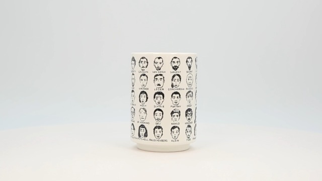 Taza de porcelana con arte moderno y 65 artistas miniatura 7