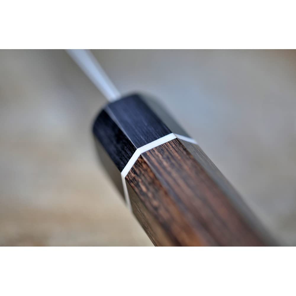 Suncraft VG-10 Black Damascus & Couteau de cuisine & Damas Couteaux de Chef 80 mm & Professionnel Japon Acier 67 couches avec manche en Pakkawood