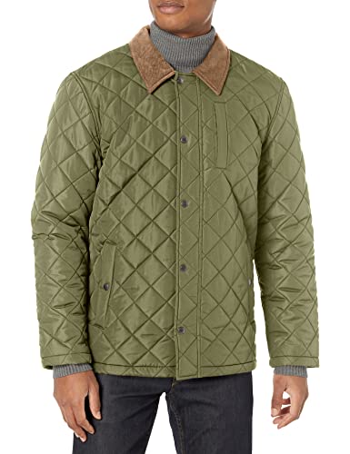 Image of IZOD Men's Izod Men's Quilted Barn Jacket With Corduroy Collar