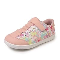 AONEGOLD Kids Wide Barefoot Shoes Boys Girls Minimalist Walking Shoes Lightweight Breathable Outdoor Sneaker (Pink,1UK)