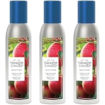 Yankee Candle Concentrated Room Spray Air Freshener, Instant Home Fragrance, Odor Eliminating Spray, Macintosh Pack of 3